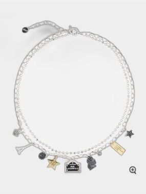 Karl Lagerfeld Love From Paris Charms Necklace Eiffel Tower Rue Lagerfeld